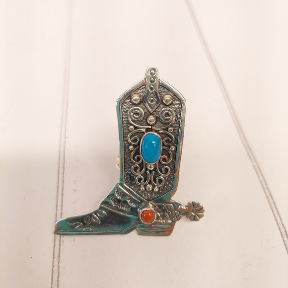 Cowboy Boot STATEMENT RING Sz8 - Picture 9 of 10